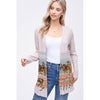 Horses in Desert Print Long Sleeve Cardigan