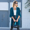 Velvet Ruffle Sleeve Cardigan - j5barmercantile