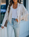 Wisteria Lane Fringed Seude Motto Jacket - j5barmercantile