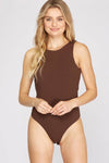 Chocolate Rib Knit Bodysuit - j5barmercantile