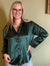 Emerald Green Satin Blouse